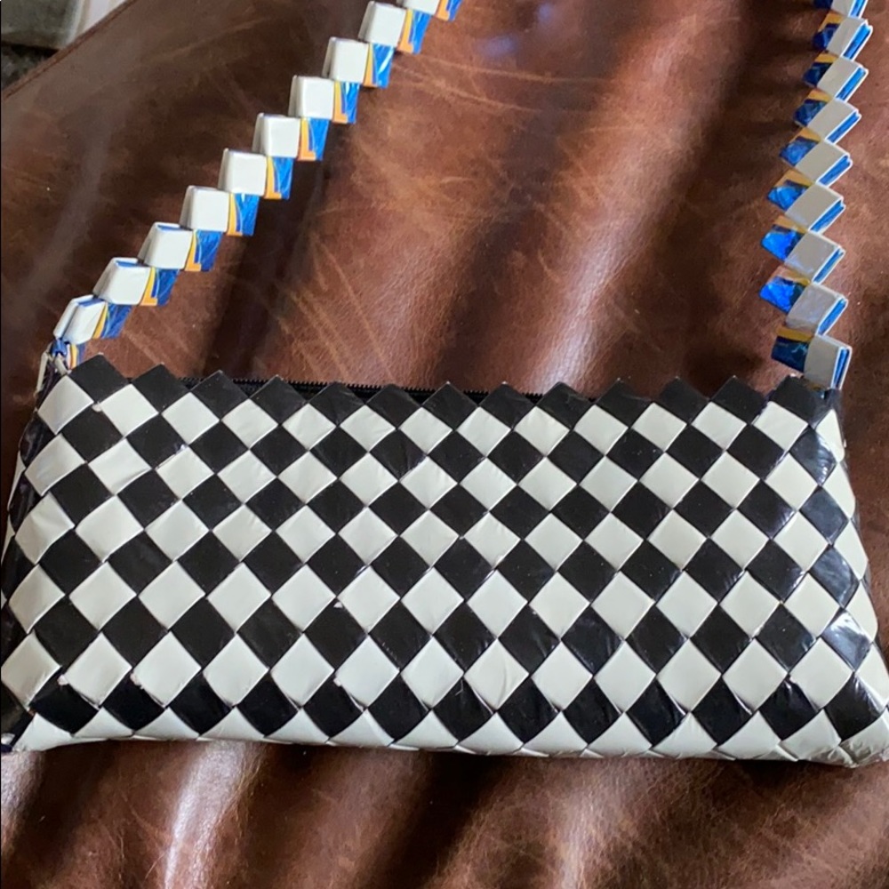 Checked handbag